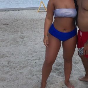 Ron Jon high waisted bikini bottom royal blue